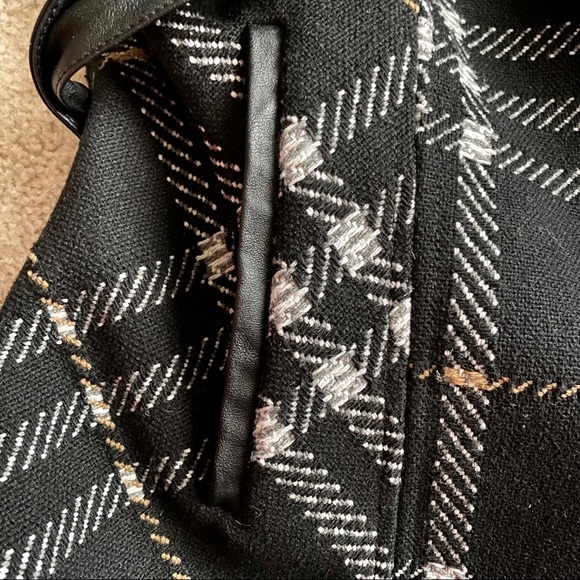 CAbi Grid Tweed Plaid Wool Blend Moto Vest S - Picture 8 of 15